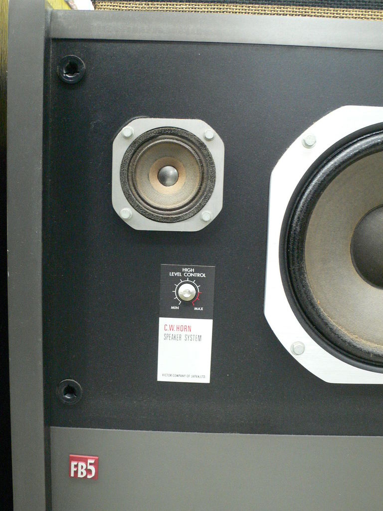Vintage Victor FB-5 Back Loaded Folded Horn Speakers by JVC OBO