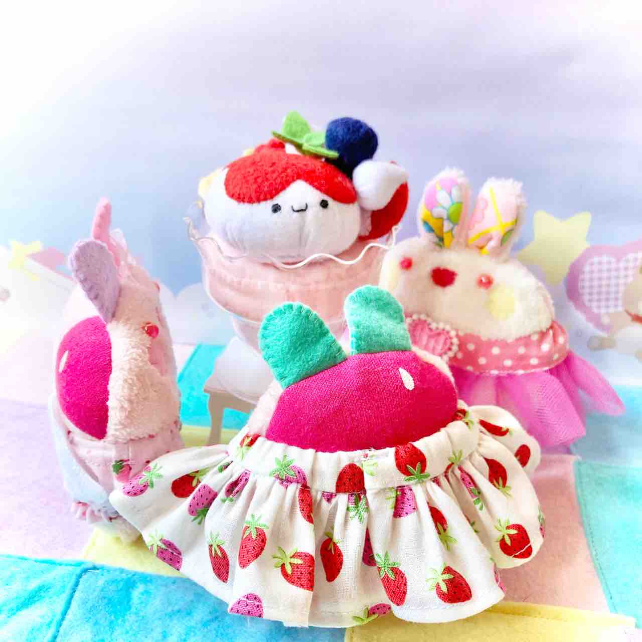 フェルトままごとのベリーパフェちゃん : uchabonbon