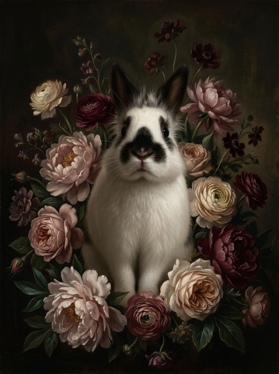 ヒマラヤンの花の油絵風アート額装プリントができました！ : うちの子