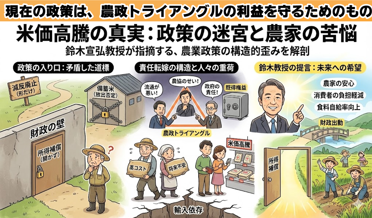米価高騰の連鎖図解