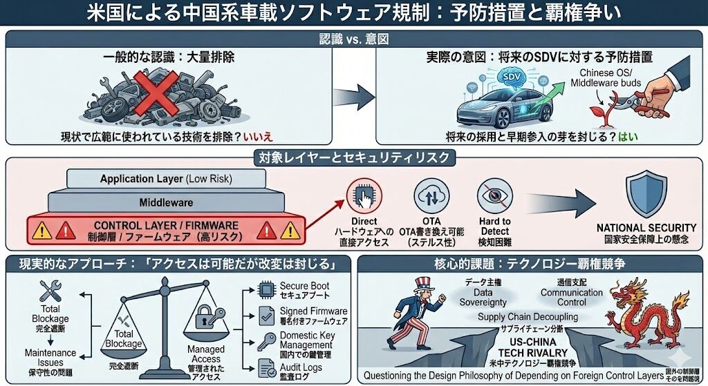 制御層を完全に外部から遮断すると、故障診断やサードパーティ整備が困難になり、保守性が損なわれる副作用