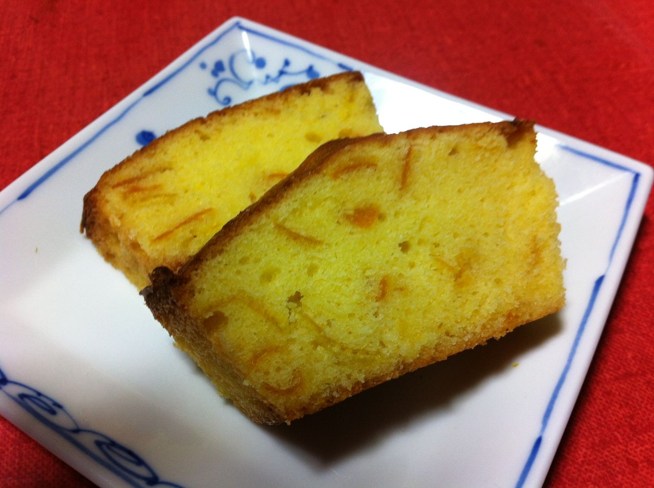 12 8 日 自家製オレンジピール入りパウンドケーキ 稲庭うどん日記