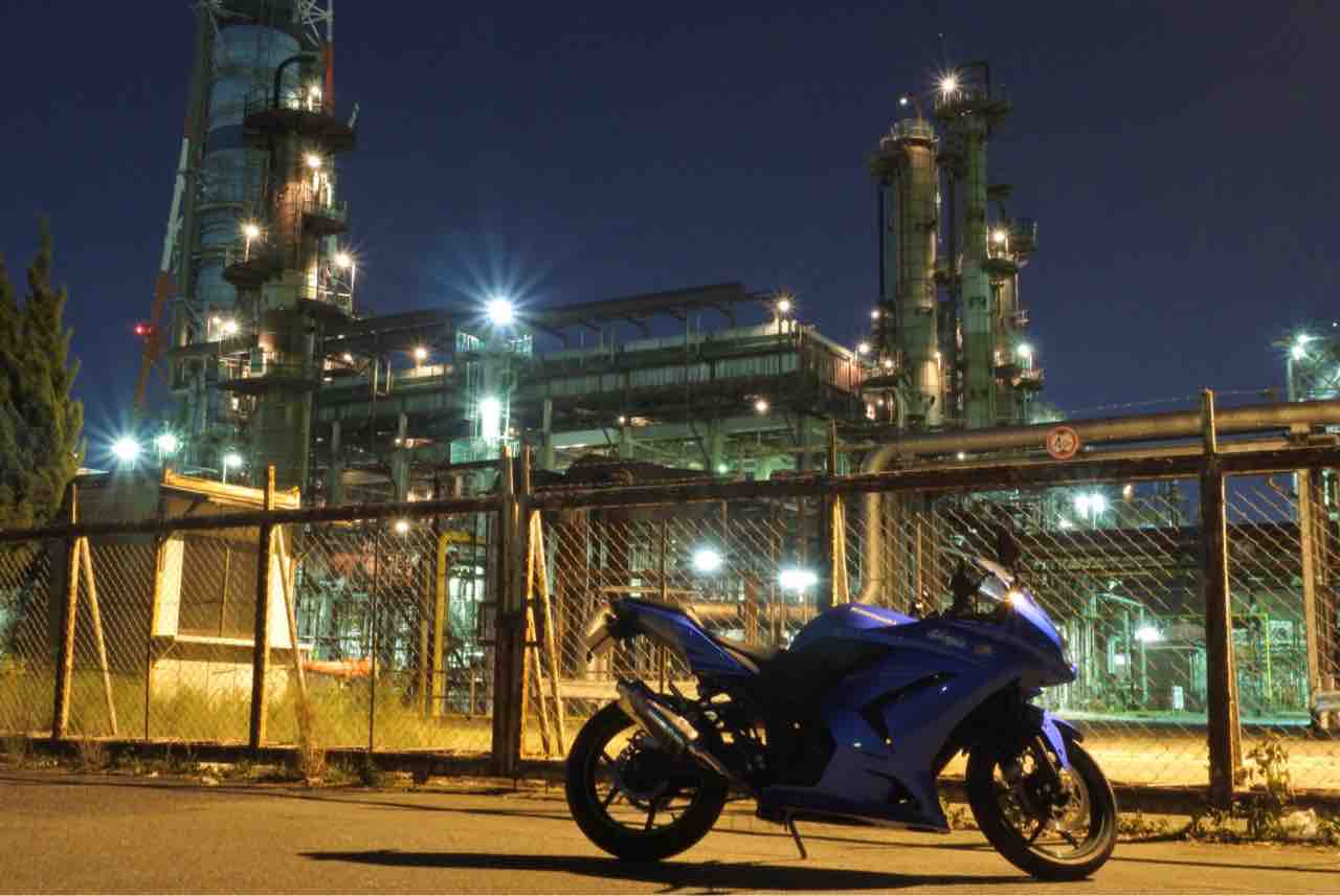 関西屈指の工場夜景を見に行こう 堺泉北臨海工業地帯 バイク カメラのある生活