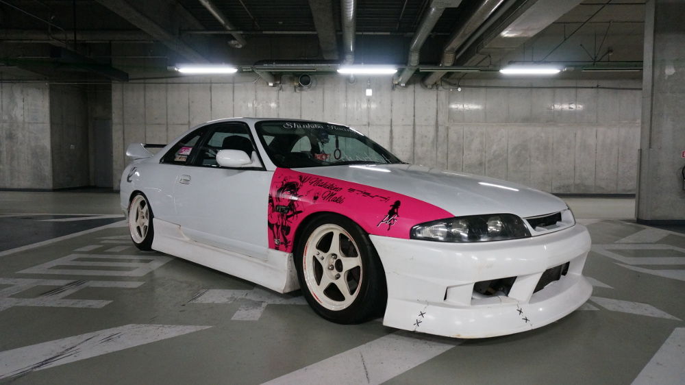 たけさん 日産 スカイライン ラブライブ 西木野真姫 仕様 痛車洗車 秋葉原ｕｄｘ駐車場バイク カーウオッシュ 秋葉原駅前で自動車 バイク洗車いたします