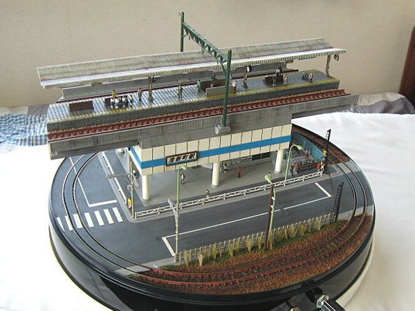 ミニジオラマ】No.12 路面電車用（併用軌道⑥）ハンドメイド