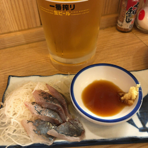 旅立ちの前に時間調整で晩杯屋へ