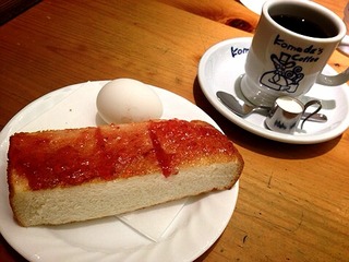 コメダ珈琲のモーニング