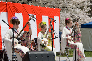 馬見ヶ崎川観桜会にて
