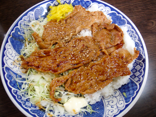 「民宿武蔵」豚肉焼肉ライス