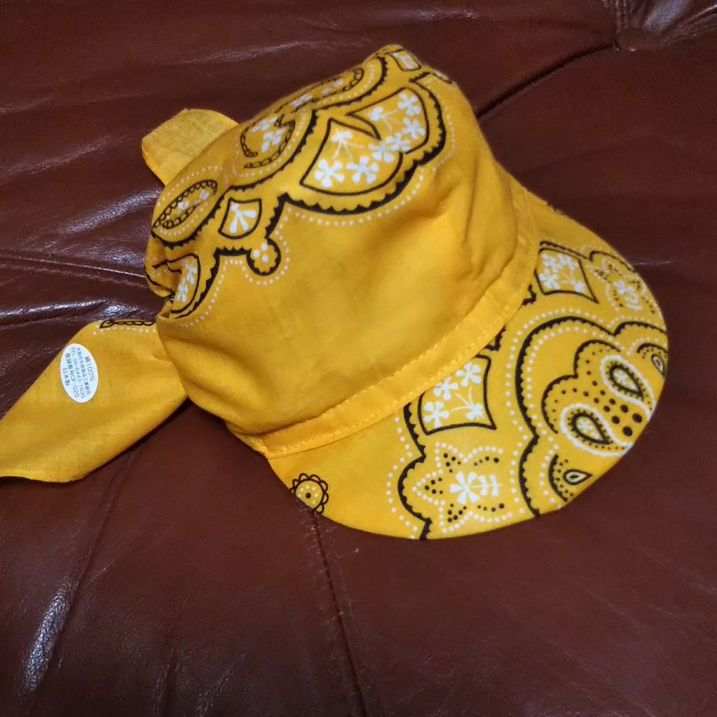 バンダナ帽子 久しぶりに作りました ひろみの井戸端話