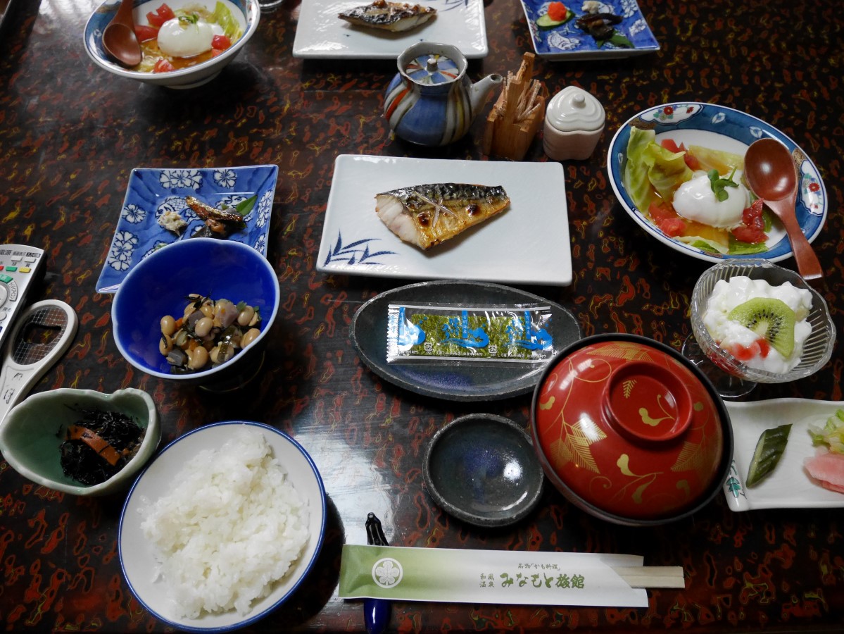 石和温泉 みなもと旅館 朝食 感想 うひひの日 温泉宿泊レポ