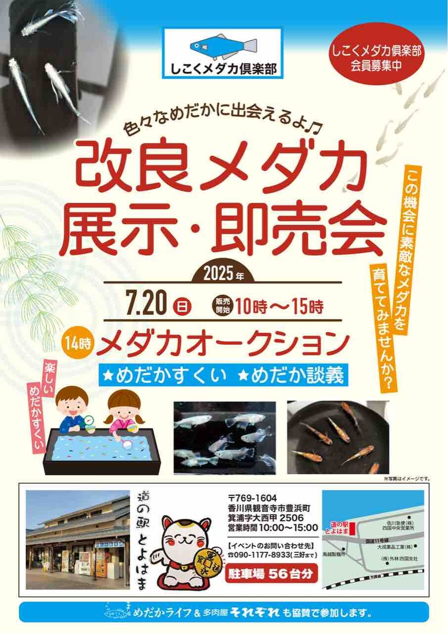 めだかライフ 2025年5月10日(土)、11日(日)マルヨシセンター新居浜東店