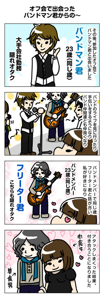 太めオタク アラサー女の婚活漫画 バンドマン君と出会いからの~