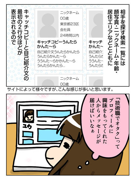 027_03【婚活漫画】25~28話 ネット婚活のプロフィール登録