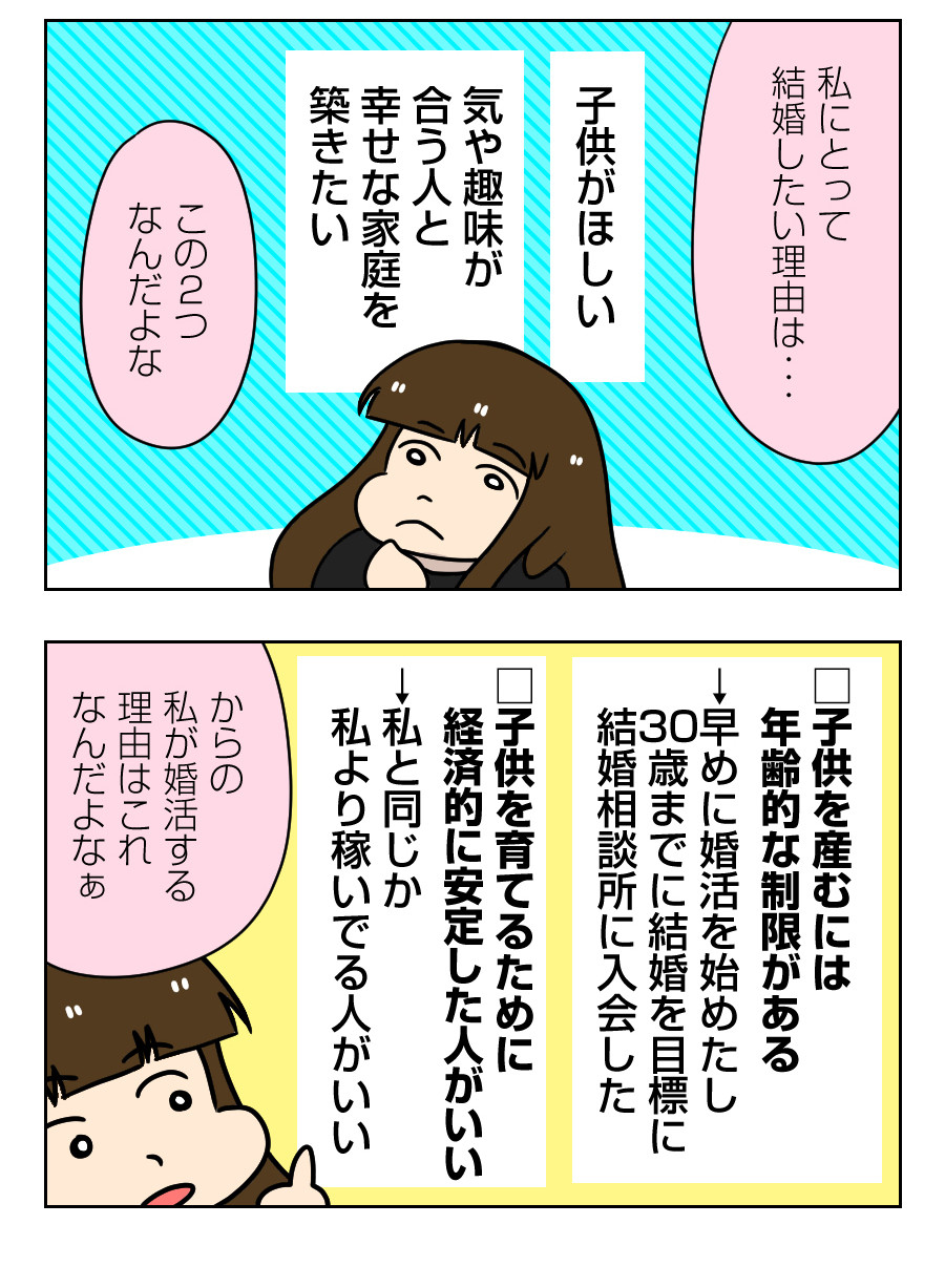 婚活漫画 147 5 結婚相手に求める条件 と 婚活する理由 太めオタク アラサー女の婚活でしたっ 婚活回想 日常漫画 Powered By ライブドアブログ 婚活漫画 147 5 結婚相手に求める条件 と 婚活する理由 太めオタク アラサー女の婚活でしたっ 婚活回想 日常漫画 Powered By ライブドアブログ