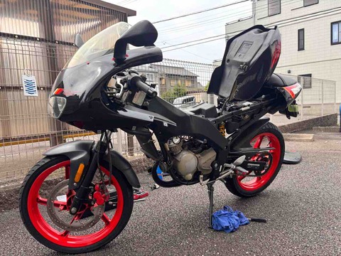 アプリリアRS50買取査定実例｜派手な転倒傷のある不動車を5