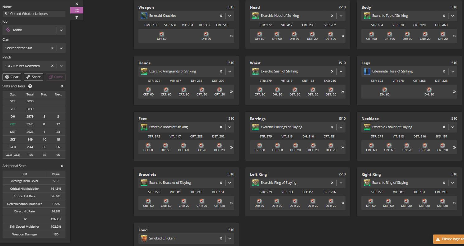 Ff14 海外プレイヤー考案のパッチ5 4モンクのスキル回しと最終 零式初週装備構成まとめ 馬鳥速報
