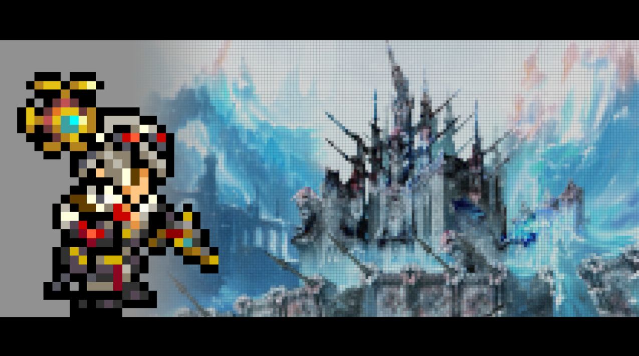 Ff14 海外ユーザーが ディープダンジョン のドット絵とコンセプトアートを組み合わせ各ジョブ毎の壁紙を作成 アートのほうもドット絵風に 馬鳥速報