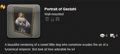 Ff14 入手報告がなかった調度品 ガストラの肖像画 が発見される これで残るはミニオン ベンベン だけに 馬鳥速報