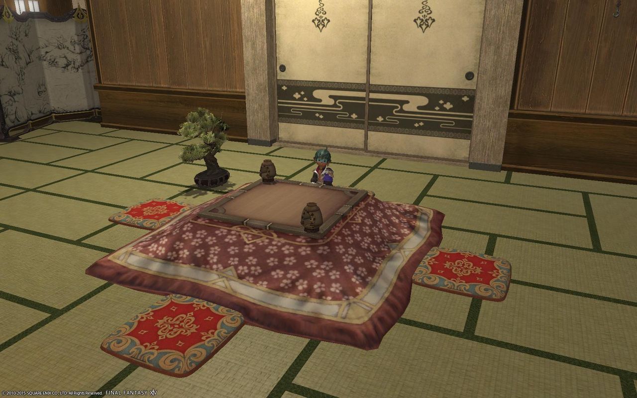 新生ff14 タタミフローリングの並び方が気になる人は その上の要所にタタミマット配置するとそれっぽくなるぞ 凶敷き 馬鳥速報