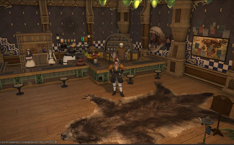 蒼天ff14 ハウジング家具 ベアーラグ は熊の敷物 ハイランダーとサイズを比較するとその大きさはかなりのものに 画像有 馬鳥速報