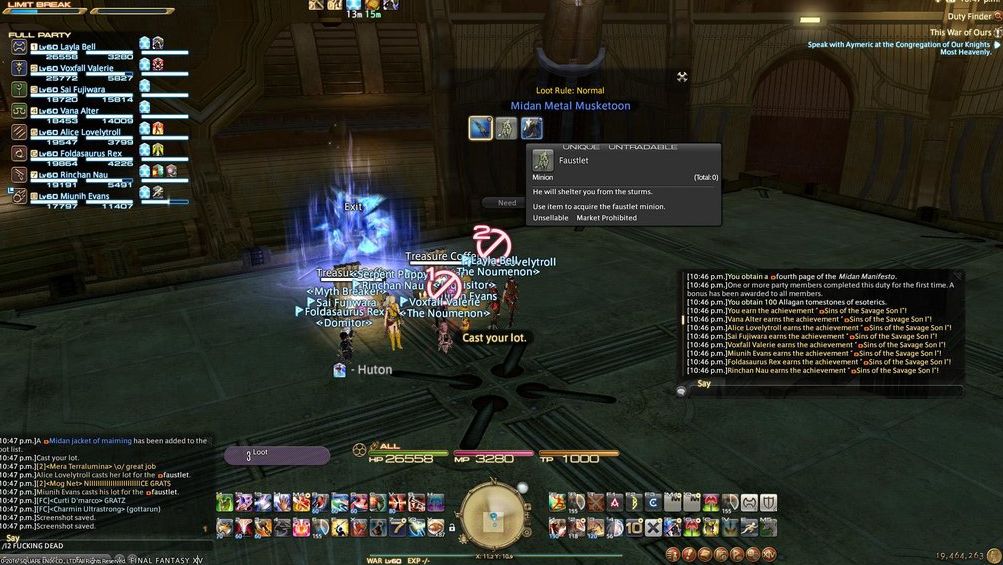 蒼天ff14 アレキ零式律動編4層はdpsだけじゃなくhpチェックも厳しいかもしれない Elysium のpt構成と装備を見て4層を考察してみる 馬鳥速報 蒼天ff14 アレキ零式律動編4層はdpsだけじゃなくhpチェックも厳しいかもしれない Elysium のpt構成と装備を見て4層を考察してみる 馬鳥速報
