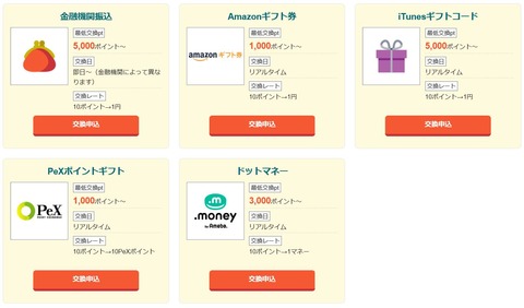 ポイント交換