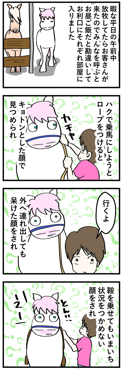 納得できないハクちゃん1