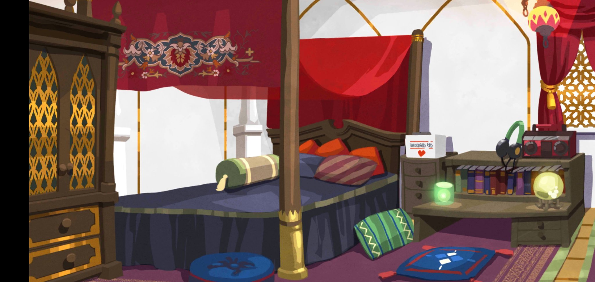 Wonder rooms. Twisted Wonderland комнаты. Комната для Вондерленда. Спальня принца. Твистед Вондерланд комнаты.