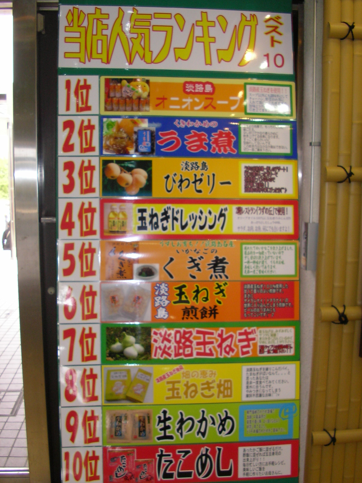 お土産ランキング 旬のうまいもん 淡路島