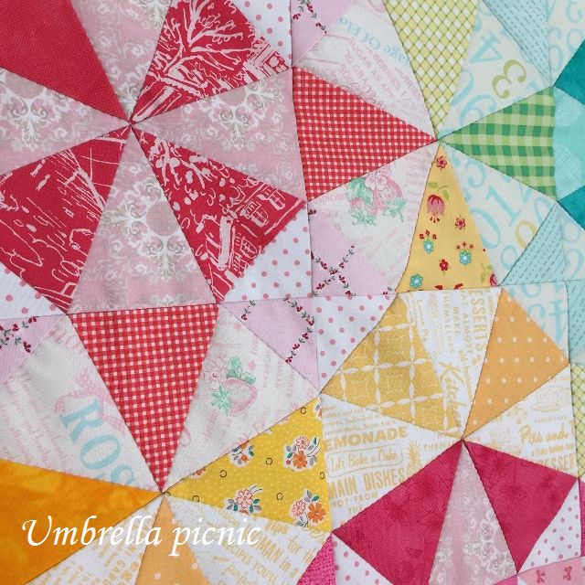 パッチワーク　キルトトップ　カレイドスコープ　万華鏡 パッチワーク キルトトップ カレイドスコープ 万華鏡 - メルカリ