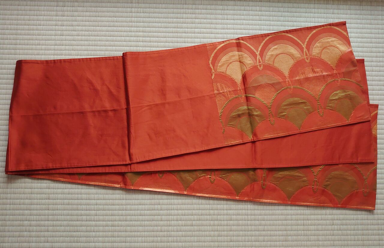 袋帯を名古屋帯の長さ（京袋帯）に自分で切る : ウメハナラボ