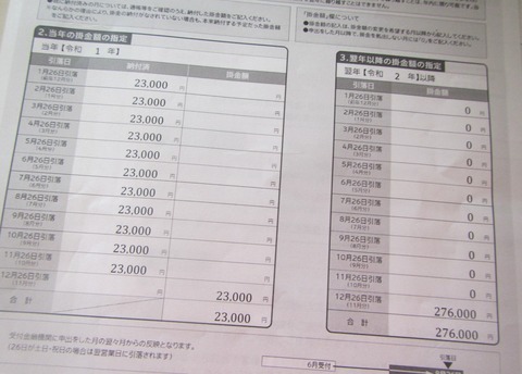 iDeCo掛金を年払いに変更しました