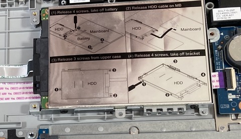 パソコンのHDDをSSDに交換しようとして失敗