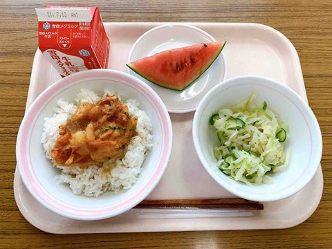 令和３年６月３０日 夏越の祓 梅島小おいしい給食日記