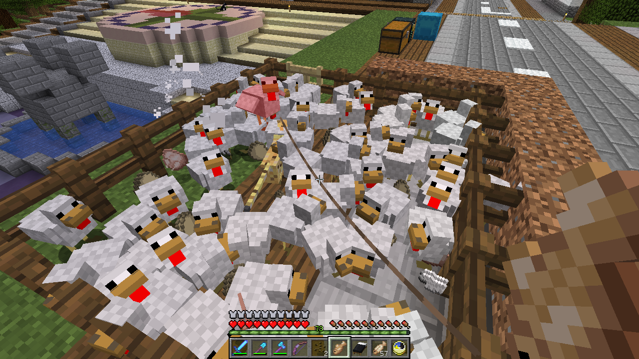 タマゴを止めるな うみどりのいまさらマイクラ街づくり