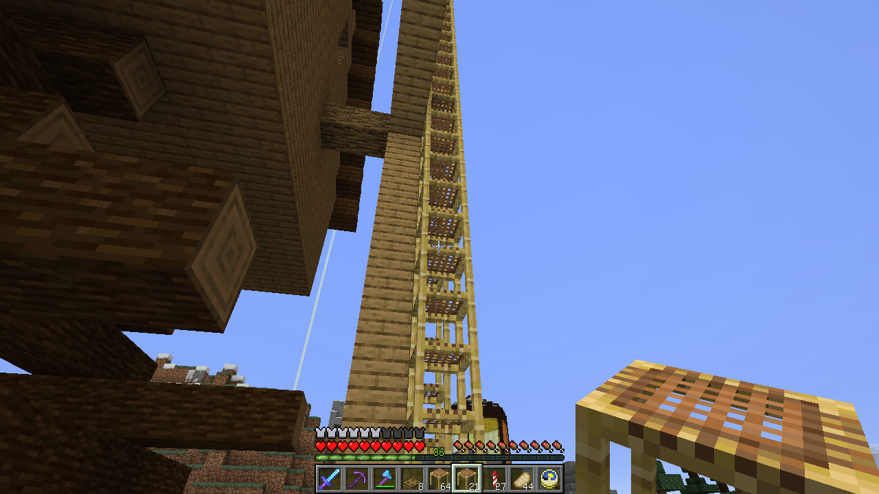 羽根よ回れよ風車小屋 うみどりのいまさらマイクラ街づくり