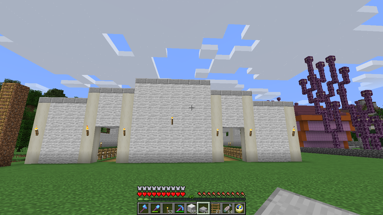 その雄大なる羊小屋は ２ うみどりのいまさらマイクラ街づくり