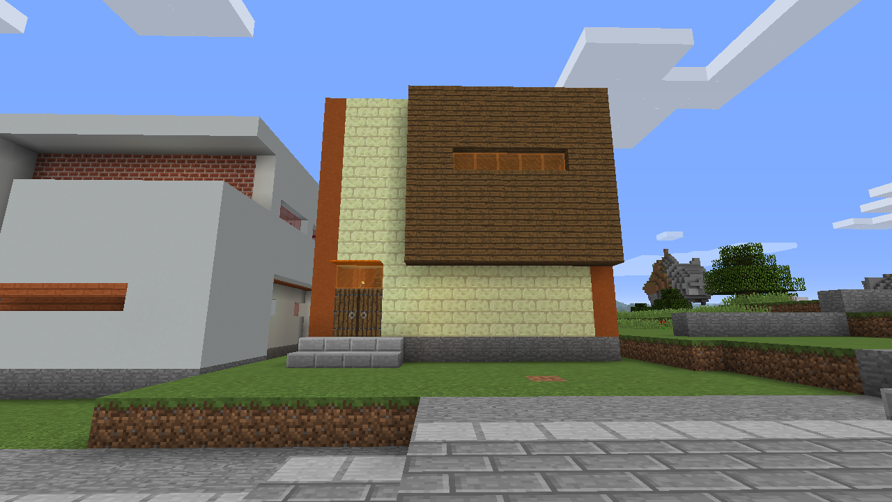 エンドストーンレンガのモダン住宅を建てる うみどりのいまさらマイクラ街づくり