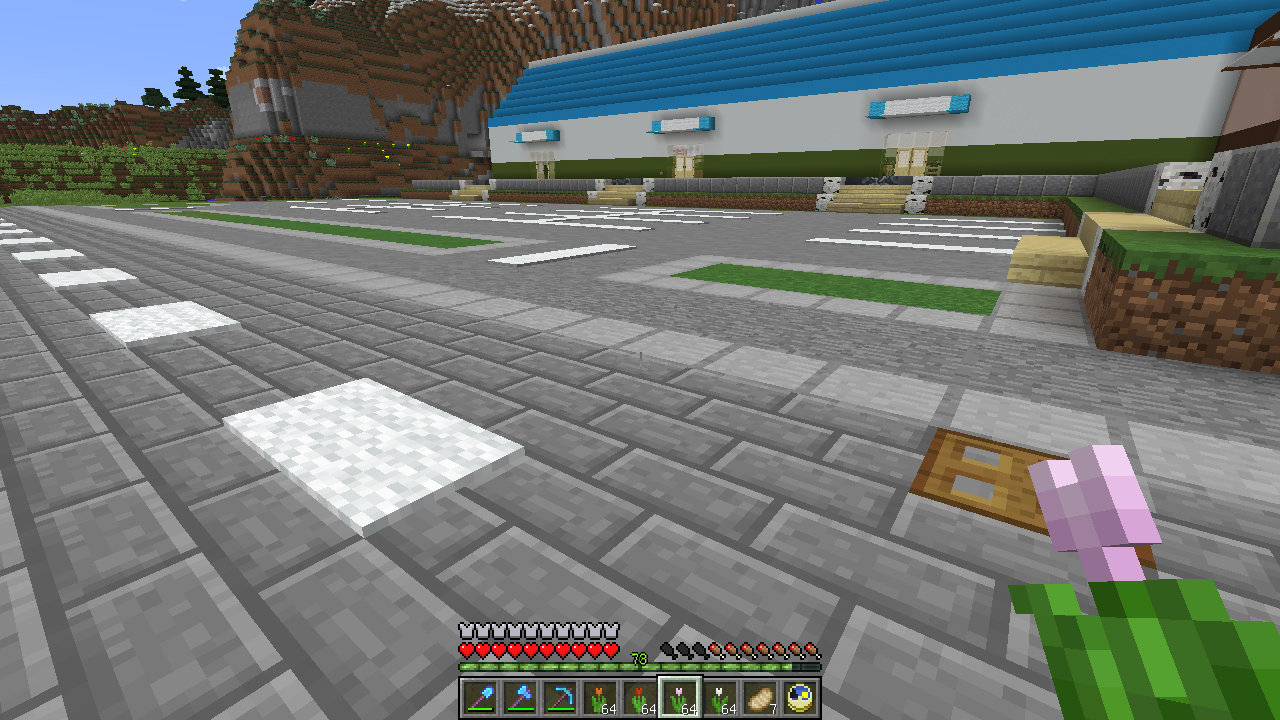 ようこそ道の駅 ７ またのお越しを道の駅 うみどりのいまさらマイクラ街づくり