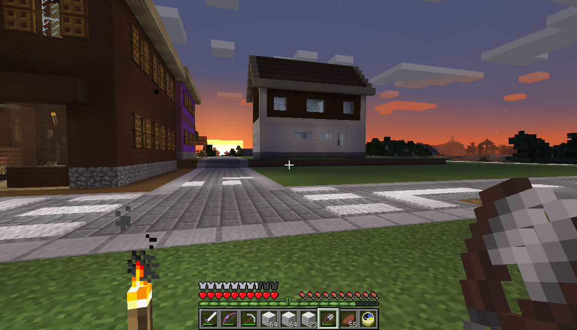 白いお家を建てる うみどりのいまさらマイクラ街づくり