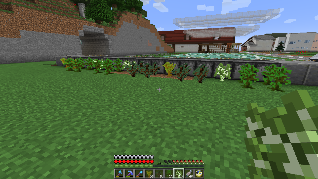 全樹種対応ツリーファーム 骨粉トロッコ式自動植林場 うみどりのいまさらマイクラ街づくり