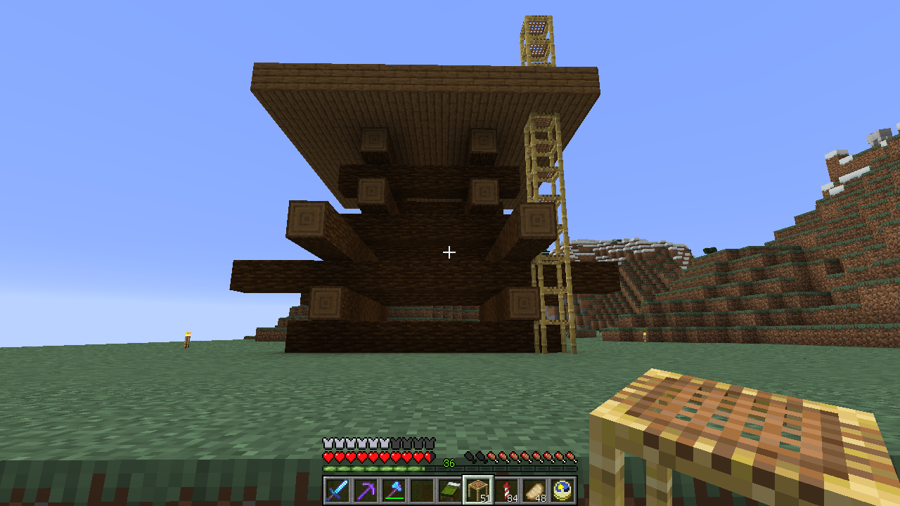 羽根よ回れよ風車小屋 うみどりのいまさらマイクラ街づくり