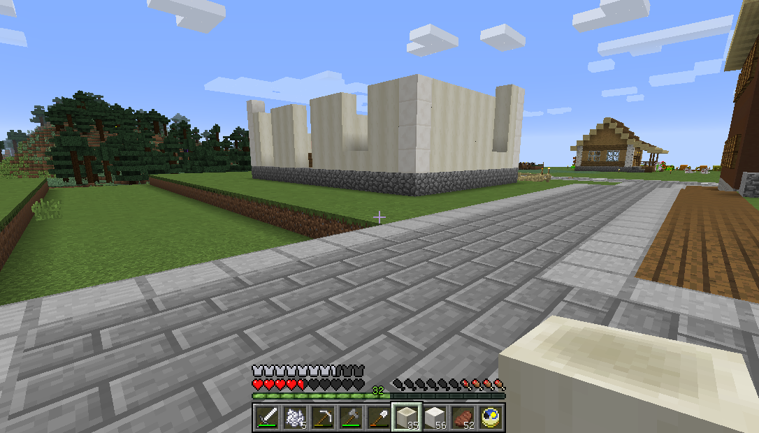 お家を建てよう うみどりのいまさらマイクラ街づくり