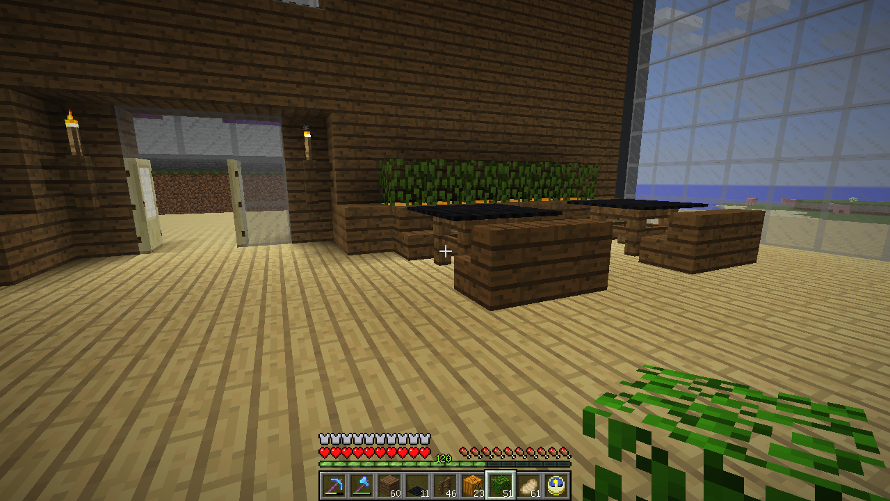 海の上のbar ３ バイオレット スカイ うみどりのいまさらマイクラ街づくり