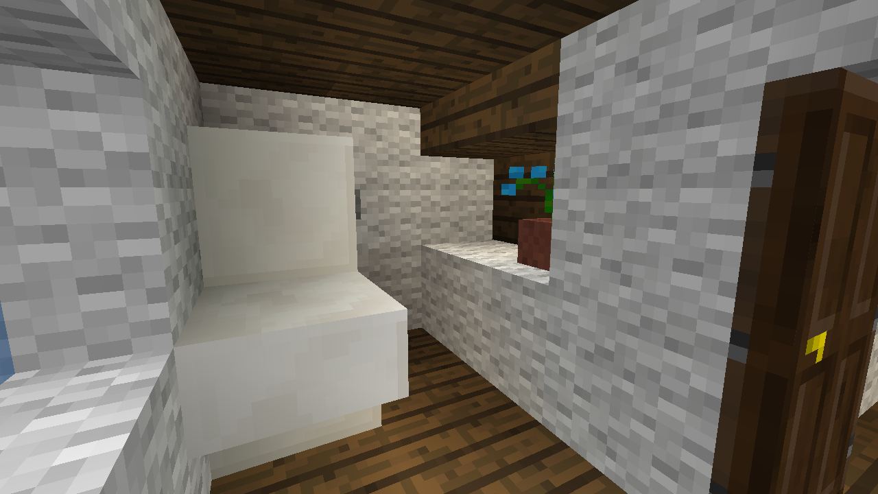 ホワイト ウッドの現代風モダン住宅を建てる うみどりのいまさらマイクラ街づくり