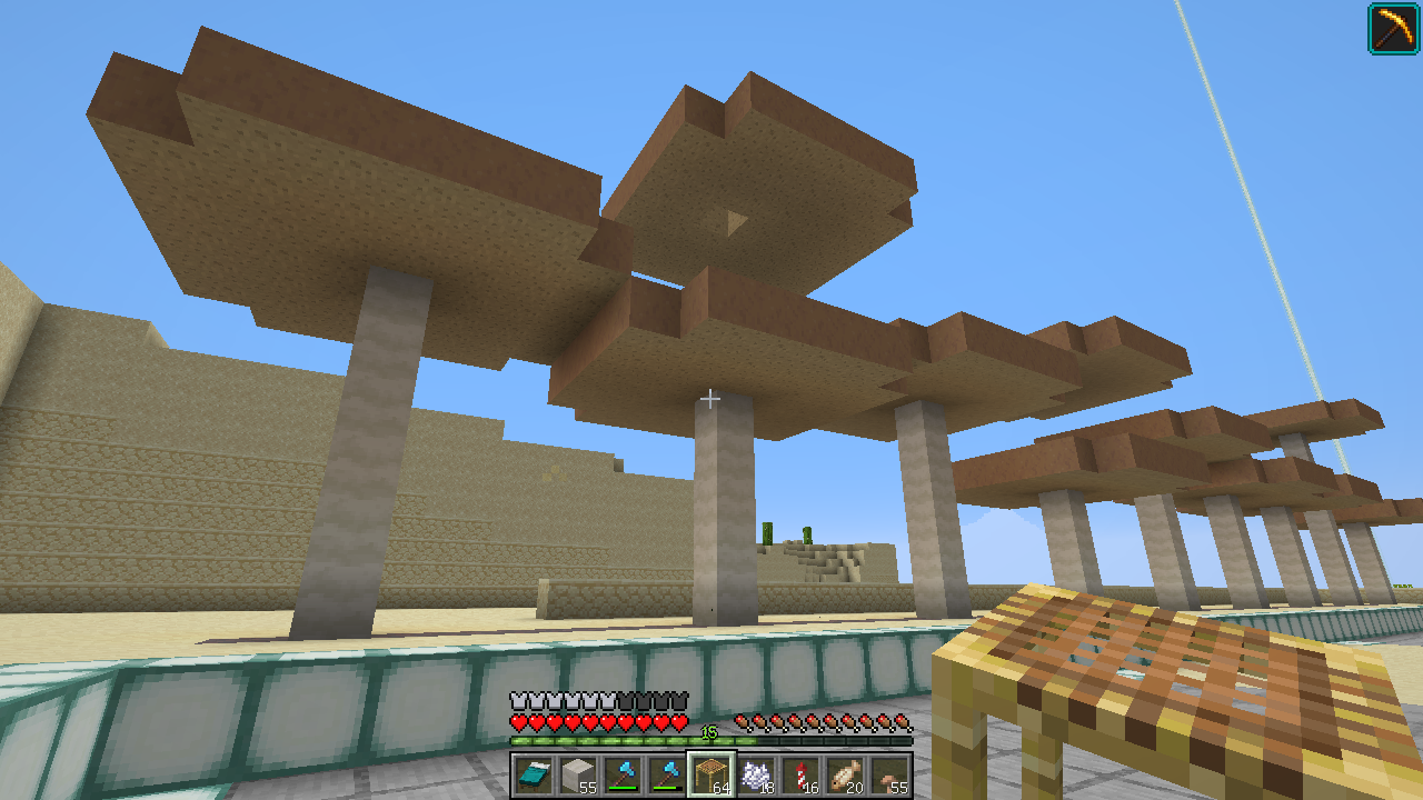 ナニカの地上絵 ２ マテリアル51 うみどりのいまさらマイクラ街づくり