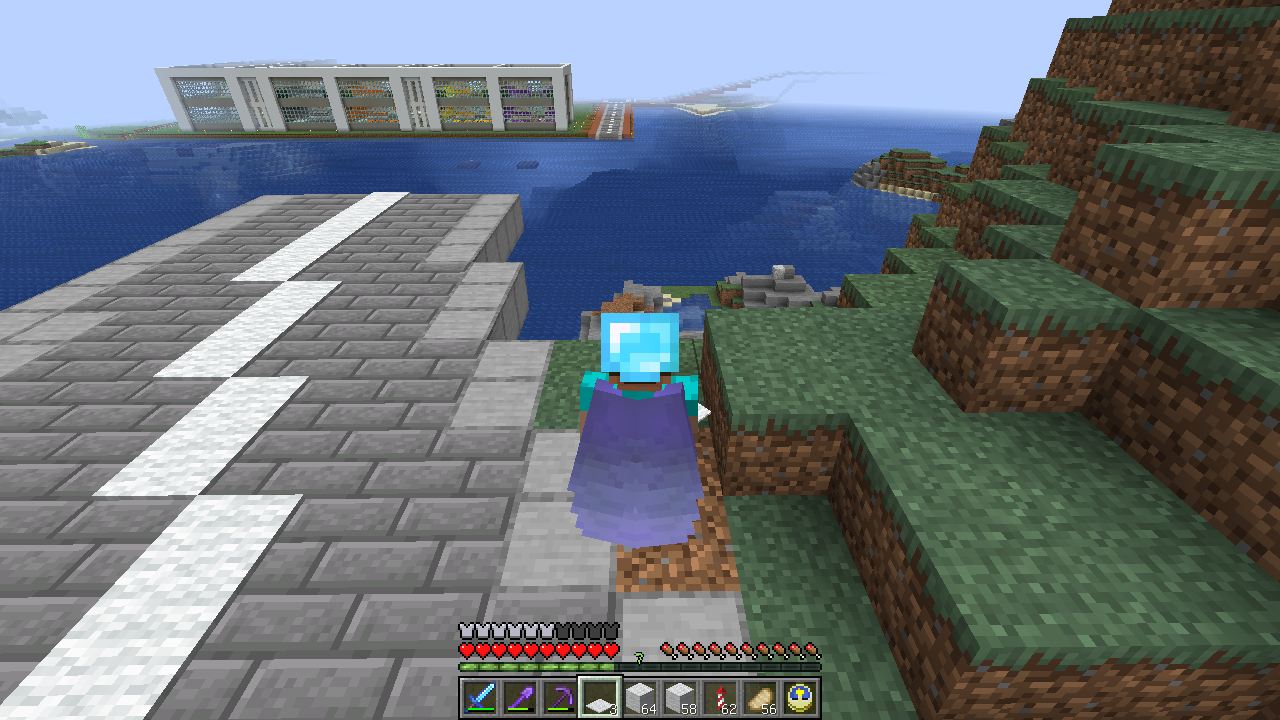 山道を行けば うみどりのいまさらマイクラ街づくり