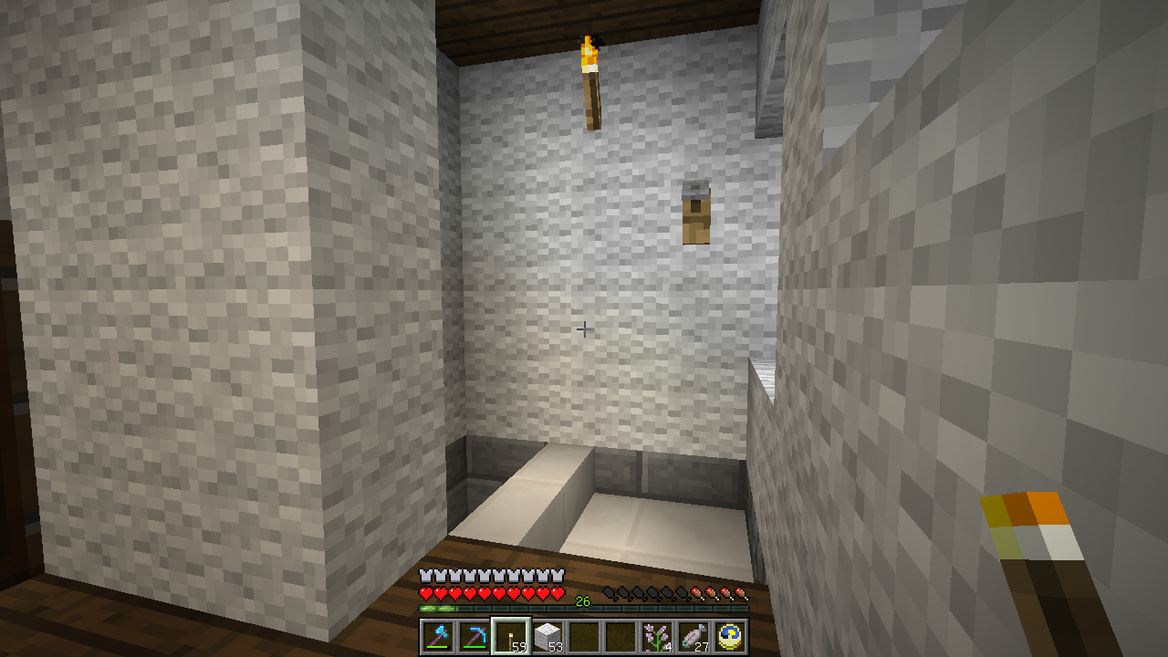 ホワイト ウッドの現代風モダン住宅を建てる うみどりのいまさらマイクラ街づくり