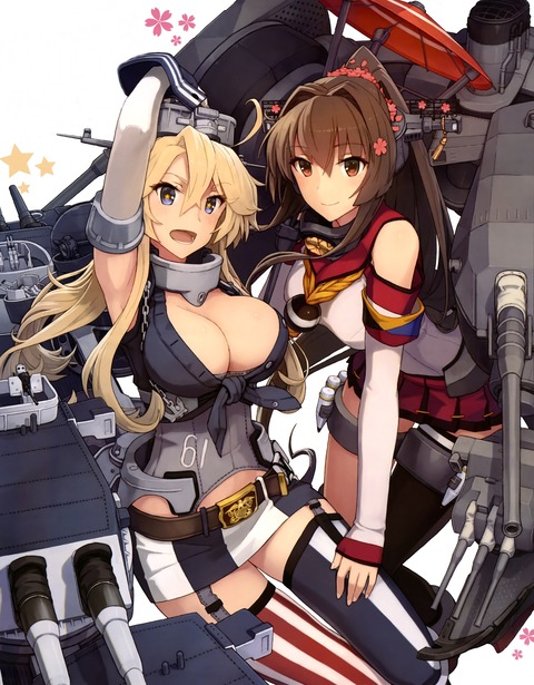 艦隊これくしょん-艦これ- 壁紙・画像アイオワ&大和 